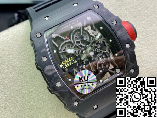 1646292618467634 Richard Mille RM035-02 1:1 Best Edition KU Factory Carbon Fiber Black Strap