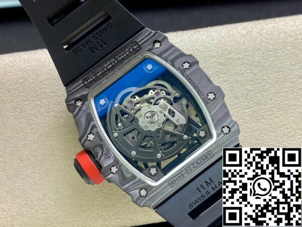 1646292618936778 Richard Mille RM035-02 1:1 Best Edition KU Factory Carbon Fiber Black Strap