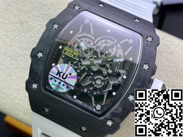 1646392853702725 Richard Mille RM035-02 1:1 Best Edition KU Factory Carbon Fiber White Strap