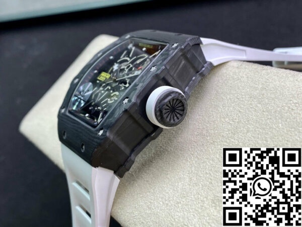 1646392854119431 Richard Mille RM035-02 1:1 Best Edition KU Factory Fibră de carbon curea albă