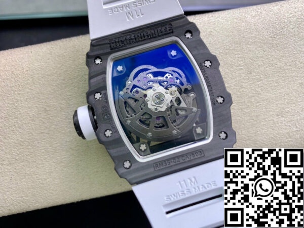 1646392854208747 Richard Mille RM035-02 1:1 Best Edition KU Factory Hiilikuitu valkoinen hihna