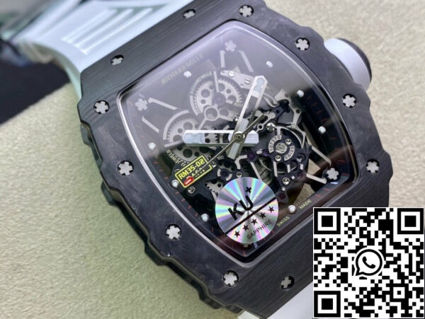 1646392854412719 Richard Mille RM035-02 1:1 Best Edition KU Factory Fibră de carbon curea albă