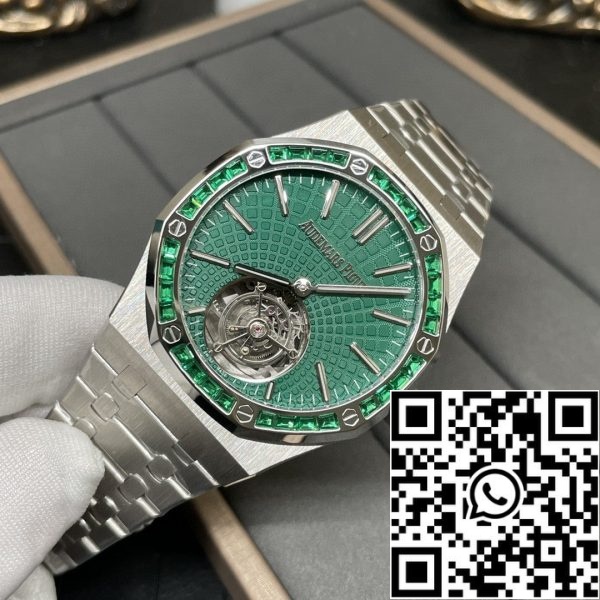 1721716151239 Audemars Piguet Royal Oak Tourbillon 26532IC.EE.1220TI.01 1:1 Best Edition R8 Factory vihreä kellotaulu