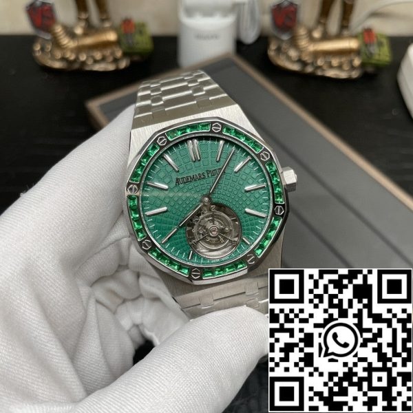 1721716151439 Audemars Piguet Royal Oak Tourbillon 26532IC.EE.1220TI.01 1:1 Najboljša izdaja R8 Factory Green Dial