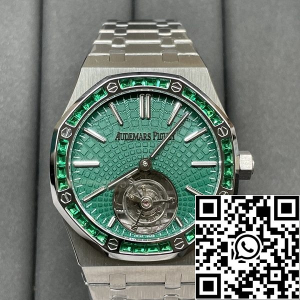 1721716151539 Audemars Piguet Royal Oak Tourbillon 26532IC.EE.1220TI.01 1:1 Najboljša izdaja R8 Factory Green Dial