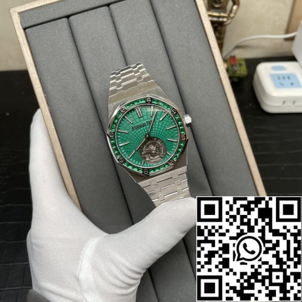 1721716151639 Audemars Piguet Royal Oak Tourbillon 26532IC.EE.1220TI.01 1:1 Best Edition R8 quadrante verde di fabbrica