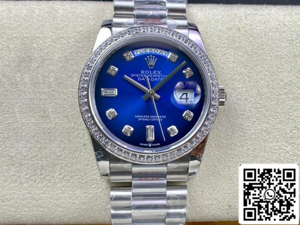 2 1 Rolex Day Date M128396TBR-0008 36MM 1:1 Mejor Edición GM Fábrica Bisel Diamante