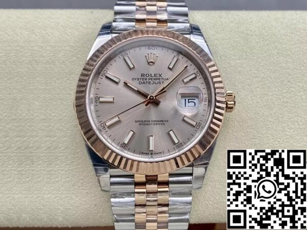 2 102 Rolex Datejust M126331-0010 1:1 Paras painos VS Factory Rose Gold