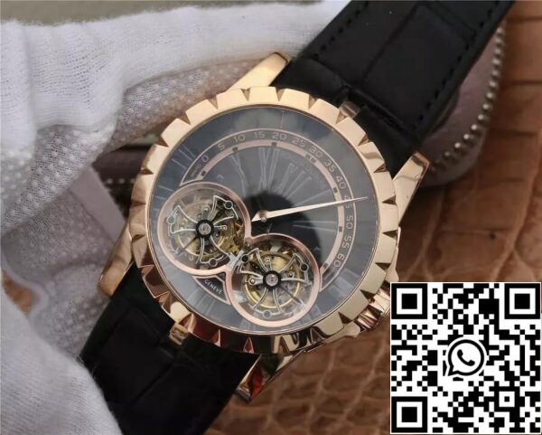 2 103 b56c19d2 e2d2 4608 8c27 2a7ea3462437 Roger Dubuis Excalibur RDDBEX0280 1:1 Best Edition JB Factory Tourbillon черный циферблат