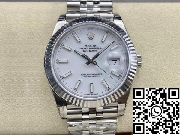 2 105 Rolex Datejust M126334-0010 1:1 Най-добро издание VS Фабрика бял циферблат