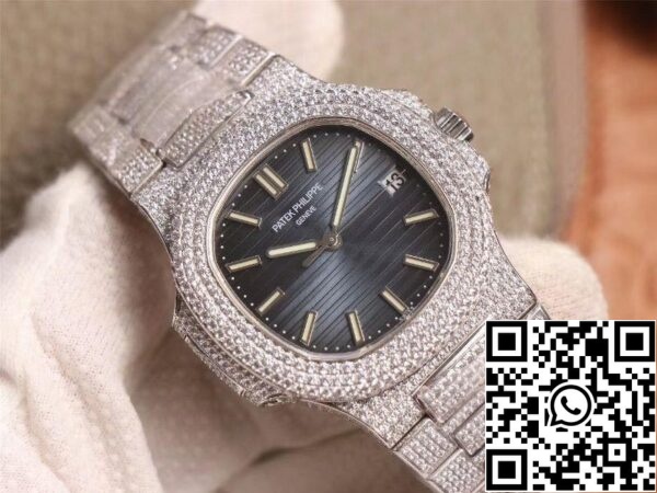 2 105 a0b19500 4ef2 4722 affb 32f4fb07435e Patek Philippe Nautilus 5719-10G Silver Diamond 1:1 Best Edition R8 Factory Gradient Grey Dial Swiss Cal.324 S‌ C