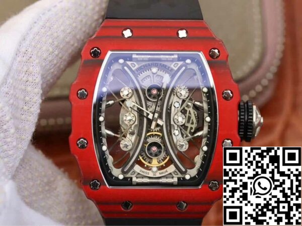 2 108 941a79b5 29b0 4be7 8e8b 7f21411c8843 Richard Mille RM53-01 1:1 Meilleure édition KV Factory TPT Bracelet en fibre de carbone noir