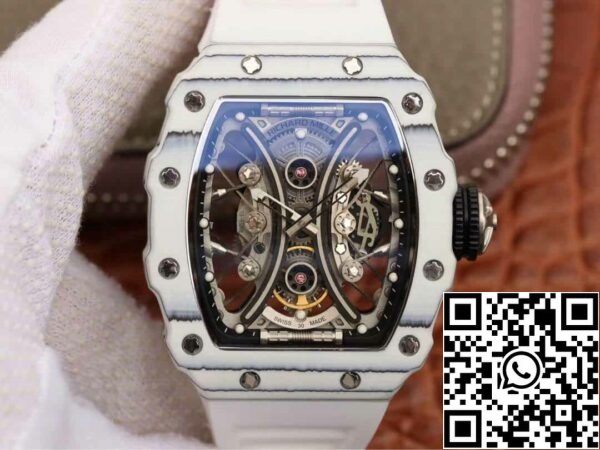 2 109 6fd12072 09da 443f 8f5f e01a44b55ab9 Richard Mille RM53-01 1:1 Best Edition KV Factory White TPT Carbon Fiber