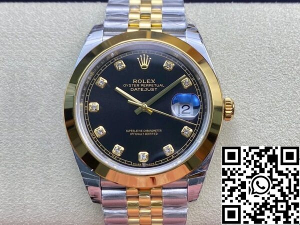 2 10 8ac42cbf 8365 4bd3 8a66 3e9c4713d676 Rolex Datejust M126303-0006 1:1 Best Edition EW Factory Quadrante nero