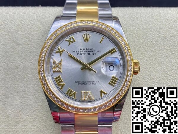 2 110 Rolex Datejust M126283RBR-0018 1:1 Best Edition EW Factory Quadrante argento