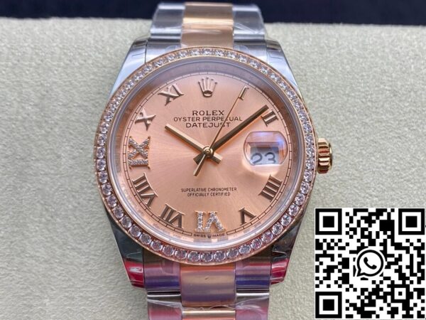 2 112 Rolex Datejust M126281RBR-0016 1:1 Best Edition EW Factory Pink Dial