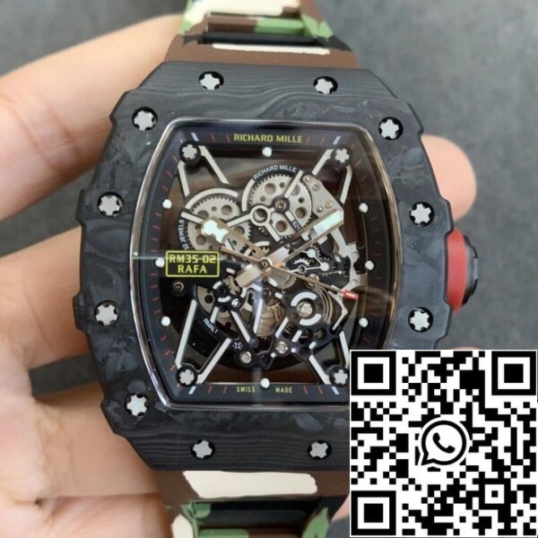 2 114 Richard Mille RM35-02 1:1 Mejor edición KV Factory V3 Correa de camuflaje