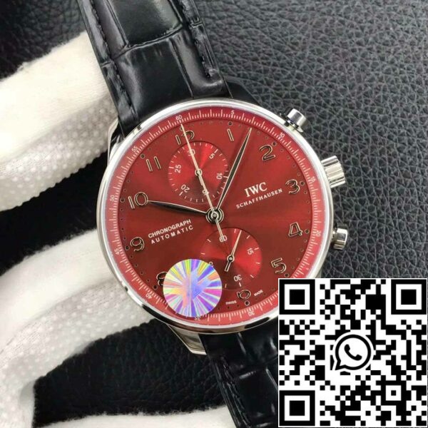 2 116 726b1f2f a6de 4688 8033 207894b61308 IWC Portugieser Chronograph IW371616 1:1 Best Edition YL Factory Burgundy Red Dial (vörös számlap)