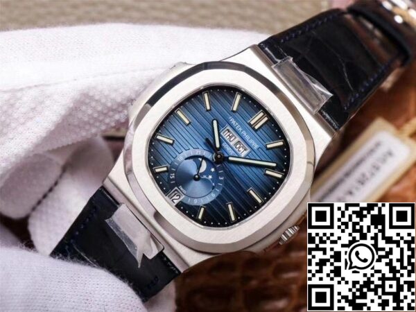 2 117 Patek Philippe Nautilus 5726/1A-014 1:1 Melhor Edição PF Fábrica Bracelete Preta Suíça ETA324