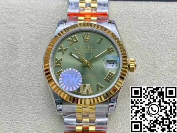 2 11 b80c354a f5b1 423f acf8 e770df13775e Rolex Datejust 178273 31MM 1:1 Meilleure édition TW Factory Cadran vert