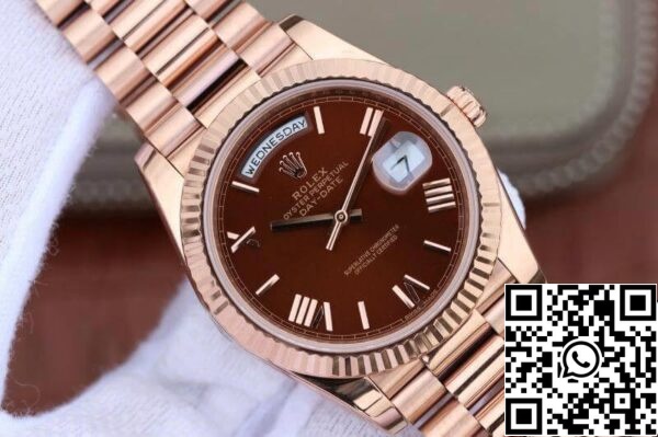 2 121 Rolex Day-Date 40mm 228235 EW Factory 1:1 Best Edition Swiss ETA3255 Brown Dial