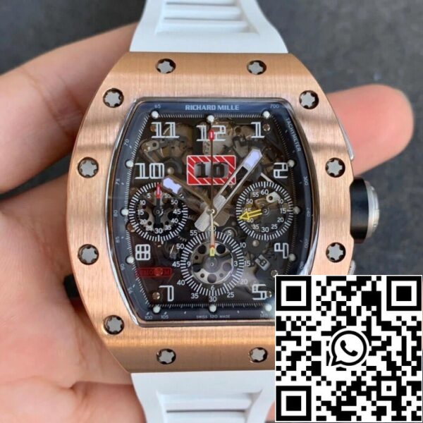 2 121 0ede3d32 3404 46b5 9712 f9dad210b695 Richard Mille RM11 1:1 Best Edition KV Factory Rose Gold Weißes Armband