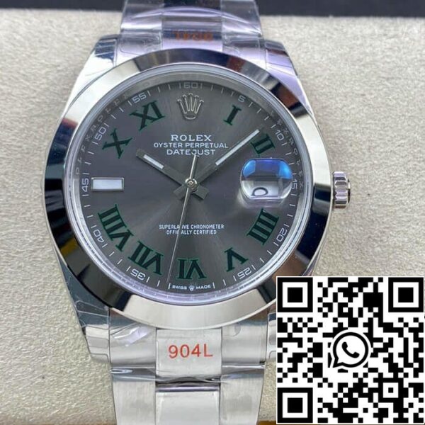 2 121 3da68c2a 40e2 421a ab8c 349e548f0546 Rolex Datejust M126300-0013 41MM 1:1 Best Edition EW Factory Sötét szürke számlap