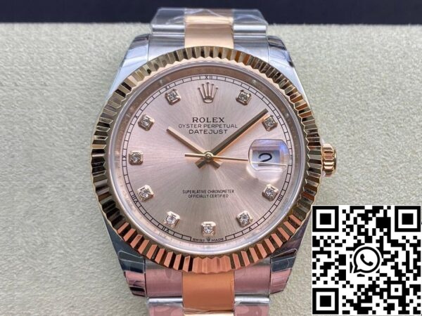 2 127 Rolex Datejust M126331-0007 41MM 1:1 Best Edition EW Factory V3 rózsaszín számlap