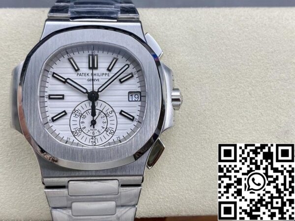 2 12 59e3c081 4370 4854 9dba 10851151ecc3 Patek Philippe Nautilus 5980/1A-019 1:1 Best Edition PPF Factory White Dial