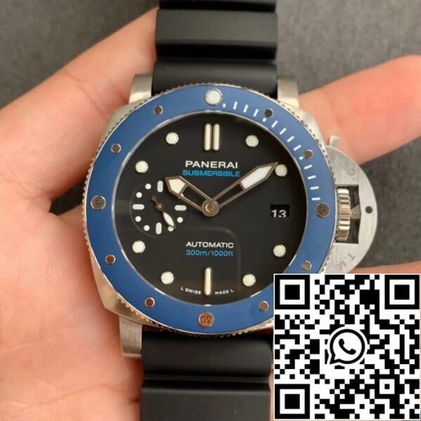 2 12 a21f8a25 08b1 4ee2 b660 4d870b25ab7d Panerai Submersible PAM01209 1:1 Best Edition VS Factory Esfera negra