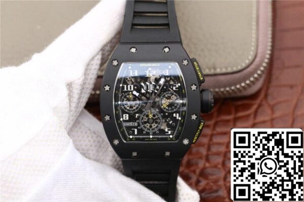 2 133 4fcc0a1d 9be7 4586 89b7 ac88b69adf34 Richard Mille RM-011 1:1 Best Edition KV Factory fekete szíj