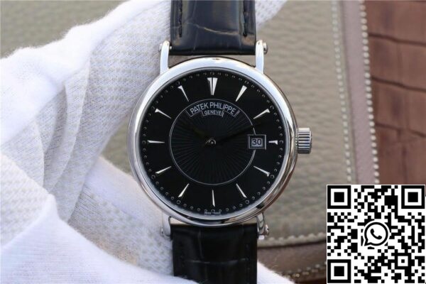 2 134 Patek Philippe Calatrava 5153G-001 1:1 Best Edition ZF Factory Черный циферблат