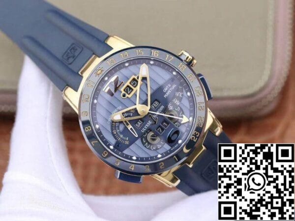 2 134 5f552f97 0c69 4db3 9499 685bf8ecd5ed Ulysse Nardin El Toro 322-00-3/BQ Всички работни GMT календар механични часовници 1: 1 Най-доброто издание швейцарски UN-32