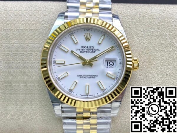 2 14 bf0076c4 6e5f 4492 a109 490fb42fa8ad Rolex Datejust M126333-0016 41mm jubileumi szíj VS gyári rozsdamentes acélból készült