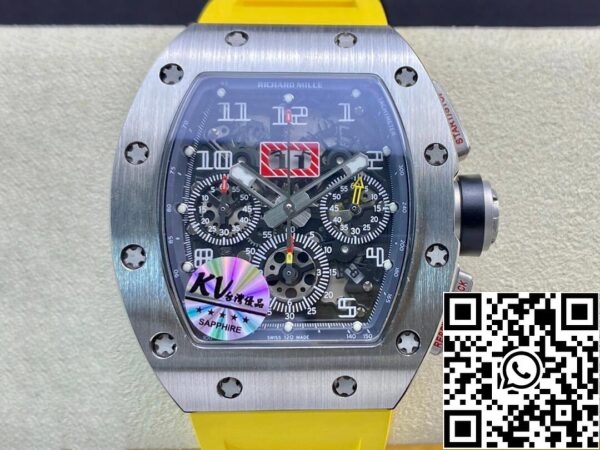 2 151 2 cd682121d9 54ec 44e3 a912 87c1e14ba7a2 ريتشارد ميل RM11 1:1 أفضل إصدار KV Factory Titanium Titanium Strap الأصفر