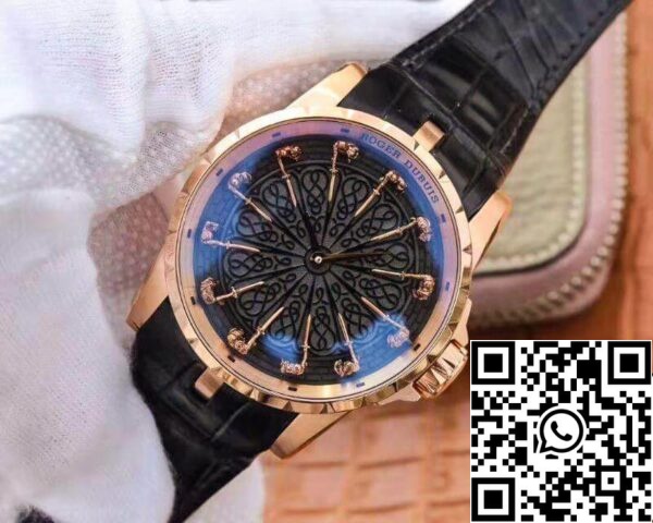 2 154 Roger Dubuis Excalibur ridders van de ronde tafel II Rddbex0511 ZF fabriek 1:1 beste uitgave Rose goud Zwitserse M9015