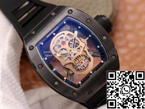 2 15 93d1253c 1c8b 4d14 8e6b db610cff4655 Richard Mille RM052-01 1:1 Best Edition ZF Factory Rose Gold Skull Dial Zwitsers uurwerk