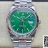 2 16 Rolex Day Date 40MM 1:1 Mejor Edición GM Factory Esfera Verde