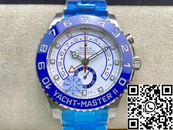 2 161 Rolex Yacht-Master M116680-0002 1:1 Best Edition JF Factory Weißes Zifferblatt