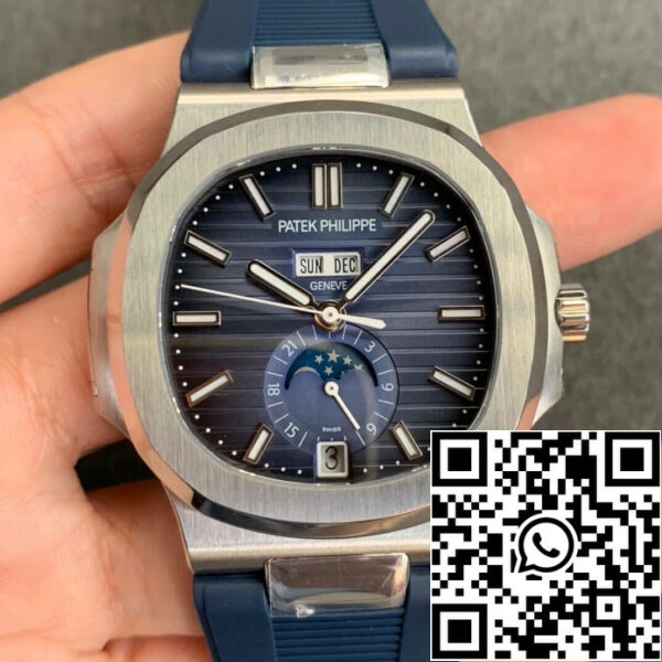 2 16 551418d3 b12f 4769 b5d2 e90b365f5897 Patek Philippe Nautilus 5726/1A-014 1:1 Best Edition GR Factory Niebieski skórzany pasek