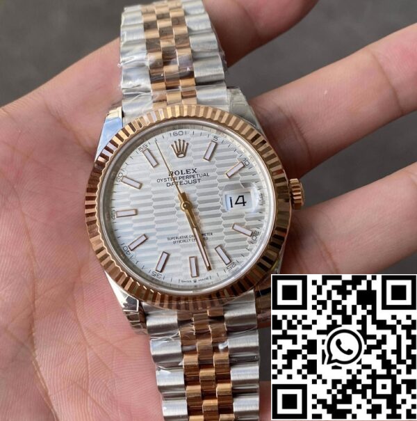 2 16 744483d0 d3e5 4d9a beb7 63e71d36d5b1 verschaalde Rolex Datejust M126331-0018 41MM 1:1 Best Edition VS Fabriek Zilveren Wijzerplaat