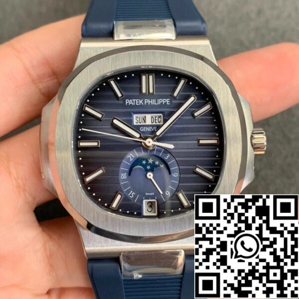 2 16 e73b793c 62f5 4d76 95f1 718955e692ee Patek Philippe Nautilus 5726 1:1 Best Edition GR Factory V2 Blue Rubber Strap