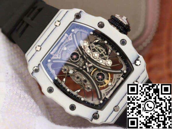 2 173 Richard Mille Pablo Mac Donough RM53-01 1:1 Best Edition Movimento mecânico suíço ETA Importado Mostrador esqueleto Bracelete em borracha preta