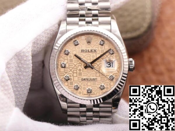 2 175 Rolex Datejust M126234-0023 1:1 Best Edition EW gyári gyémánt számlap