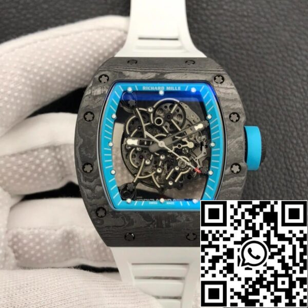 2 17 5220d601 4c6e 41e9 a6b7 825502da7d9c Richard Mille RM055 1:1 Best Edition ZF Factory Carbon Fiber Skeleton Dial