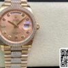 2 17 6f4710be 3919 4930 8997 e929231c82c9 Rolex Day Date M128345RBR-0020 1:1 Best Edition EW Factory Mostrador em ouro rosa