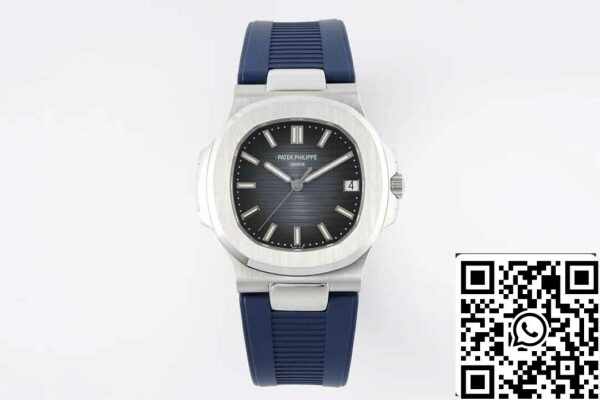 2 17 c52a605e 0565 4d9c 88a0 b770800e7ae4 Patek Philippe Nautilus 5711 1:1 Best Edition PPF Factory Correia de borracha azul