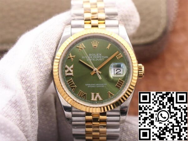 2 180 1bd066ac 1ba9 4fb7 acb8 fb522c741247 Rolex Datejust M126233-0025 1:1 Най-добро издание EW Фабрика за диаманти с маслиненозелен циферблат