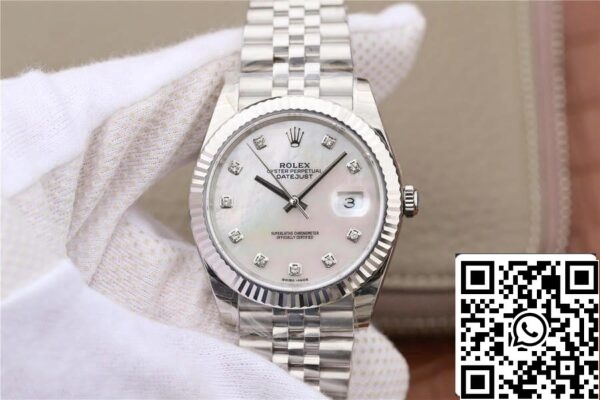 2 185 0c64e4e0 64df 4a73 b0e3 de29e7647860 Rolex Datejust M126334-0020 1:1 Best Edition EW gyári gyöngyház számlapja