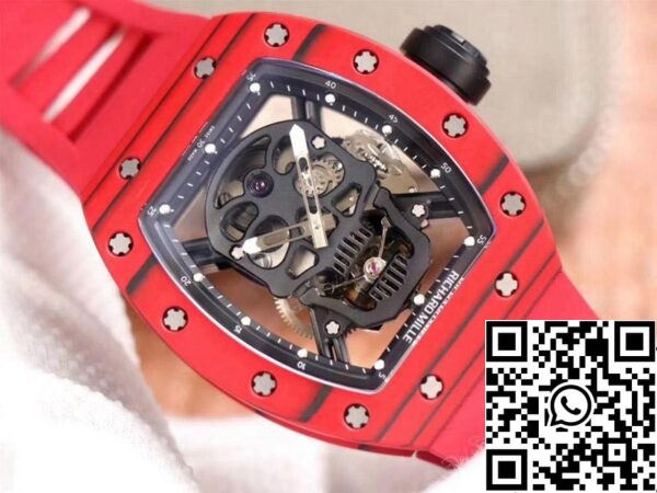 2 187 Richard Mille RM052-01 1:1 Mejor Edición JB Factory Cerámica Roja Tourbillon Suizo